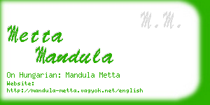 metta mandula business card